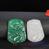 Jade Dragon Pendant Necklace Green Chalcedony Natural Charm Women