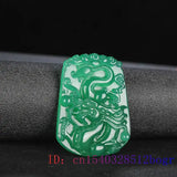 Jade Dragon Pendant Necklace Green Chalcedony Natural Charm Women