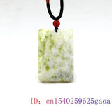 Green Jade Dragon Pendant Necklace Gemstone Charms Amulet Natural Gift