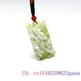 Green Jade Dragon Pendant Necklace Gemstone Charms Amulet Natural Gift