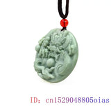 Jade Dragon Pendant Green Gemstone Necklace Vintage Carved Jewelry