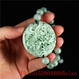 Jade Dragon Phoenix Bracelet Charm Green Bangle