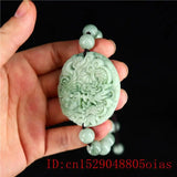 Jade Dragon Phoenix Bracelet Charm Green Bangle