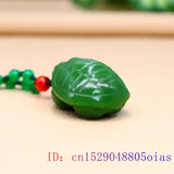 Jade Dragon Turtle Pendant Green Man Charm Necklace