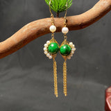 Jade Earrings Bracelets Emerald Amulets Silver Charm Natural Beads Chinese Amule