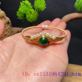 Jade Earrings Bracelets Emerald Amulets Silver Charm Natural Beads Chinese Amule