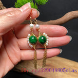 Emerald Jadeite Earrings Bracelets Set 925 Silver