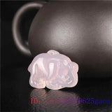 Jade Elephant Pendant Charm Necklace Chalcedony Jewelry