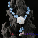 Jade Flower Anklets Gemstones Charm Vintage Accessories
