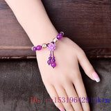 925 Silver Vintage Chalcedony Bracelet Man Amulets Talismans Jewelry
