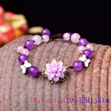 Chinese Natural Chalcedony Bangle 925 Silver