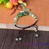 Real 925 Silver Jade Flower Bracelet Chalcedony Bangle