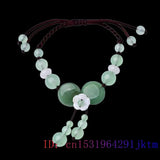 Real 925 Silver Jade Flower Bracelet Chalcedony Bangle