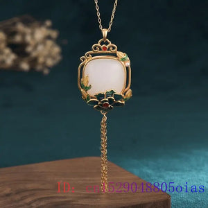 Chalcedony Gemstone Flower Pendant 925 Silver Necklace