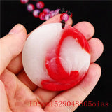 Jade Flower Pendant Charm Natural Jewelry for Men Women Carved Amulet Necklace