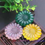 Jade Flower Pendant Chalcedony Necklace
