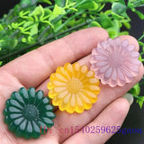 Jade Flower Pendant Chalcedony Necklace
