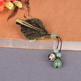 Jade Flowers Hairpin Chalcedony Agate Charm Jadeite Jewelry Amulet