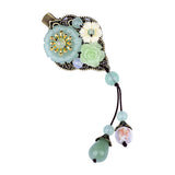 Jade Flowers Hairpin Chalcedony Agate Charm Jadeite Jewelry Amulet