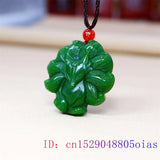 Jade Fox Pendant Necklace Stone Amulet Talisman Women Charm Jewelry