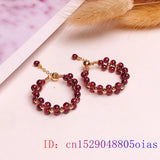 Jade Garnet Beaded Bracelet 925 Silver Jewelry for Women