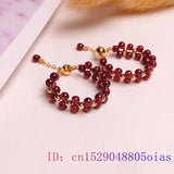 Jade Garnet Beaded Bracelet 925 Silver Jewelry for Women