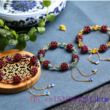 Jade Garnet Bracelets Natural Jewelry Talismans Man Bangles Men Gemstone