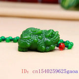 Jade Golden Frog Pendant Green Jewelry Charms Gemstone Necklaces