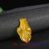Jade Goldfish Pendant Chalcedony Carved Necklace Jewelry Fish Charm