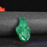 Jade Goldfish Pendant Chalcedony Carved Necklace Jewelry Fish Charm