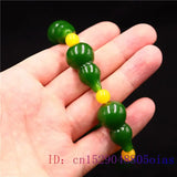 Green Jade Gourd Bracelet Bangle Jadeite Gemstone