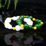 Green Jade Gourd Bracelet Bangle Jadeite Gemstone