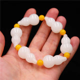 Green Jade Gourd Bracelet Bangle Jadeite Gemstone