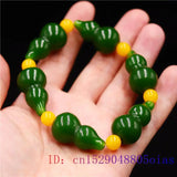 Green Jade Gourd Bracelet Bangle Jadeite Gemstone