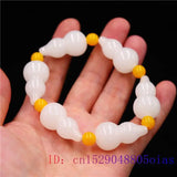 Green Jade Gourd Bracelet Bangle Jadeite Gemstone