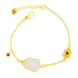 Natural Chalcedony Zircon 925 Silver Bracelet