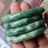 Vintage Jade Green Gemstone Bracelet Bangle Charm Natural Jade Wedding Gift