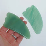 Light Green Jade Gua Sha Massage Tool for Anti-Aging Body & Facial Massage