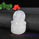 Jade Guangong Pendant Charm Necklace Green Chalcedony
