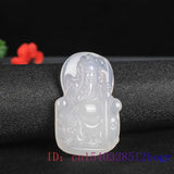 Jade Guangong Pendant Charm Necklace Green Chalcedony