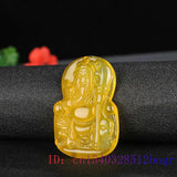 Jade Guangong Pendant Charm Necklace Green Chalcedony