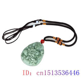 Jade Guanyin Pendant Men Natural Green Amulet Necklace Ch...
