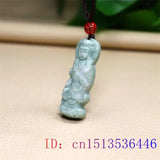 Green Jade Guanyin Pendant Necklace Chinese Jewelry for Women