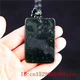 Jade Guanyin Pendant Necklace Chinese Charm Amulet Green Natural