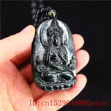 Jade Guanyin Pendant Necklace Green Amulet Charm Chinese