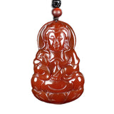 Jade Guanyin Pendant Bodhisattva Jade Necklace Peace Protection