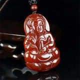 Jade Guanyin Pendant Bodhisattva Jade Necklace Peace Protection
