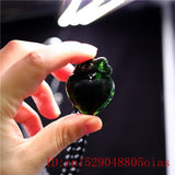 Jade Heart Pendant Necklace Chinese Carved Charm Amulet Green Jewellery