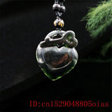 Jade Heart Pendant Necklace Chinese Carved Charm Amulet Green Jewellery