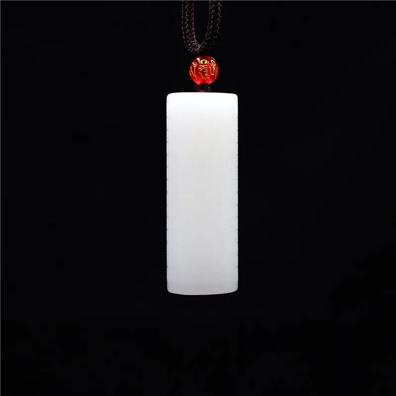 Jade Heart Sutra Pendant Buddhism Jadeite Necklace